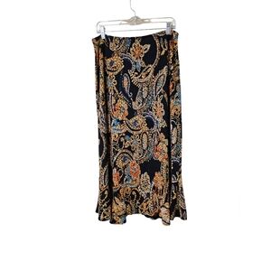 Paisley Print Skirt Large